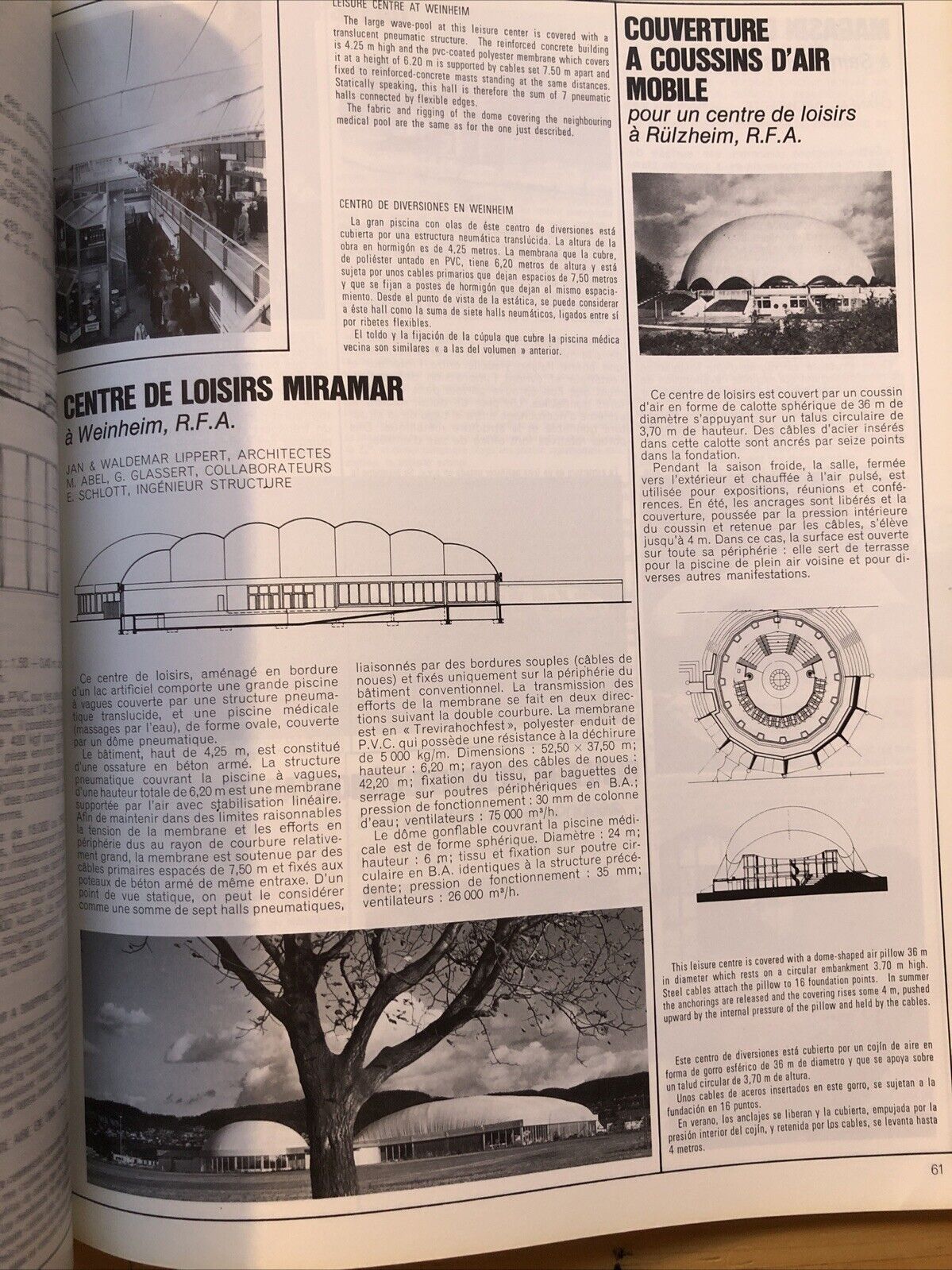 Techniques & Architecture - Architectures textiles, structures gonflabes  1975