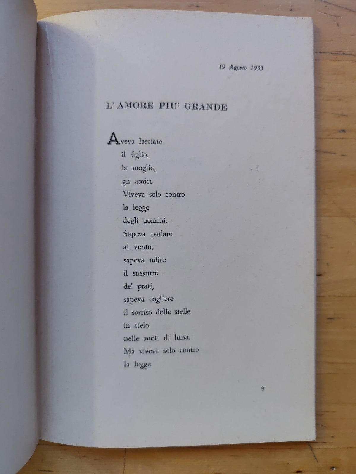 Jori Franco Angelo, prime voci - liriche, 1953 scuola tip. sordomuti