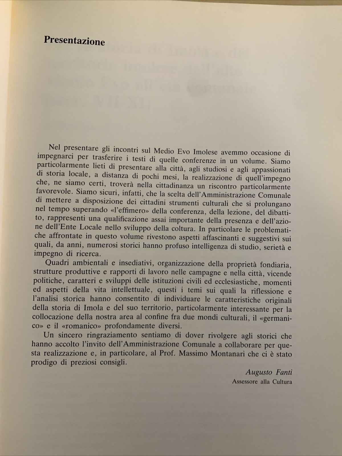 MEDIOEVO IMOLESE, University press Bologna 1982 - AA. VV.