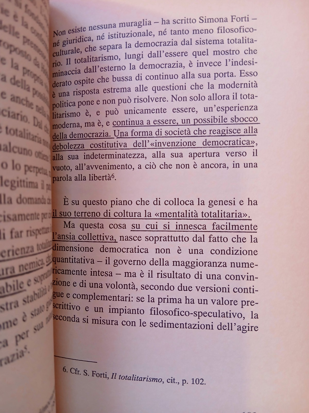 La mentalità totalitaria - David Bidussa - Morcelliana 2001 - SOTTOLINEATURE
