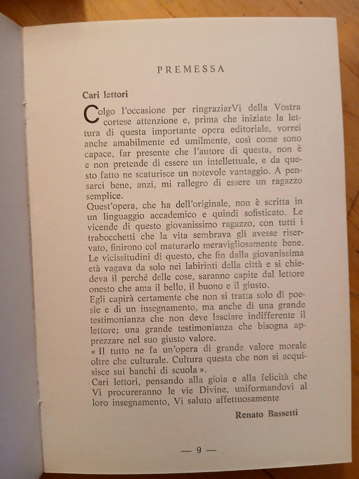 Il trionfo del bene sul male. Renato Bassetti - associazione filantropica della