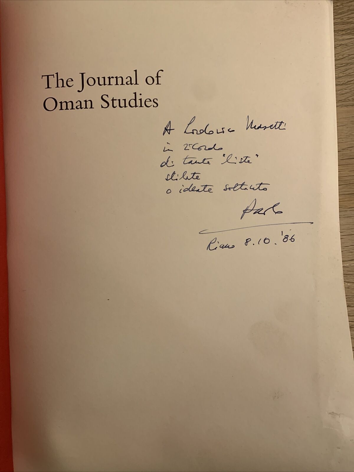 The Journal of Oman studies volume 8 part 2. 1985