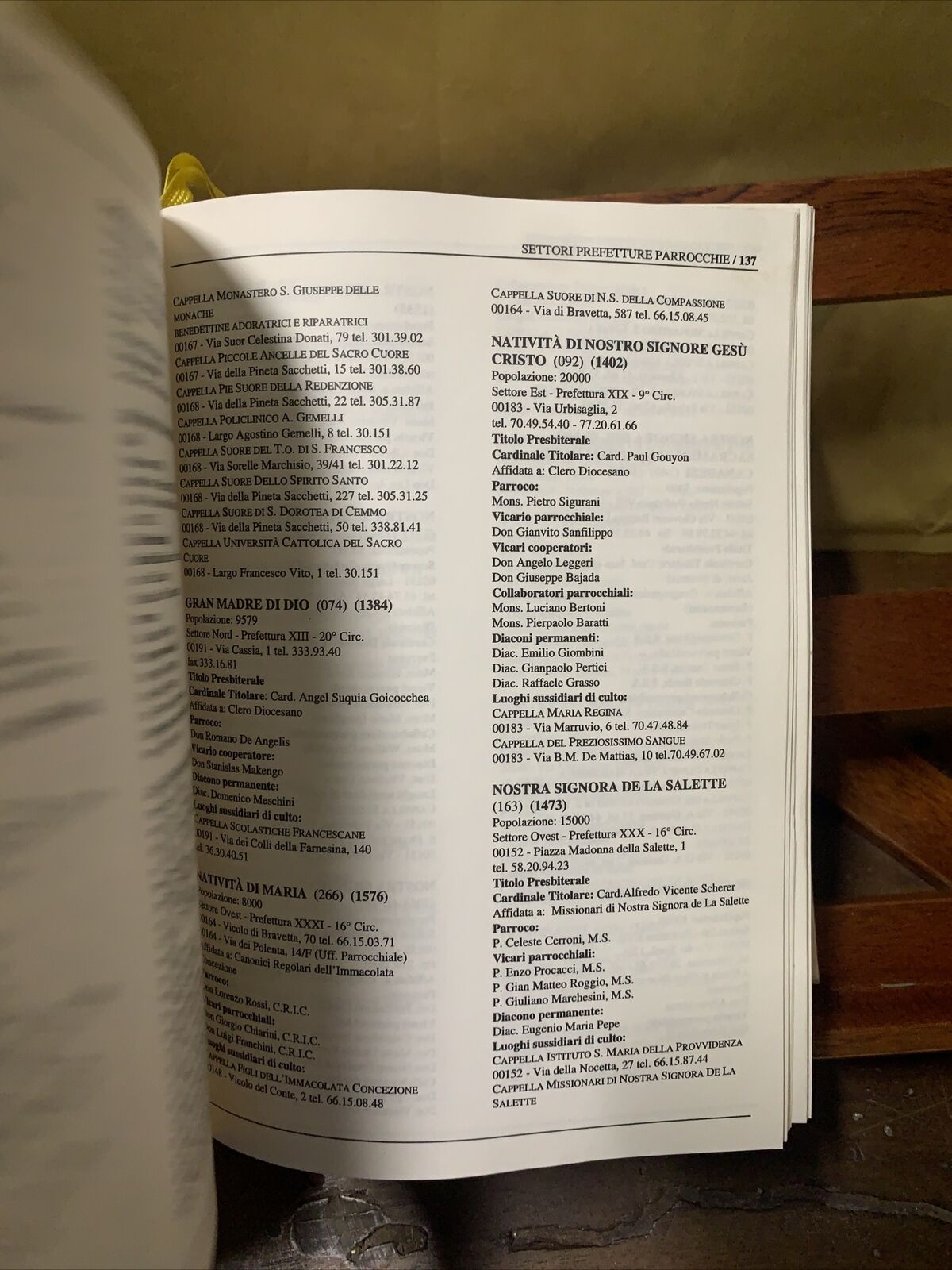 LA DIOCESI DI ROMA - VICARIATO DI ROMA ANNO 1996/1997 #