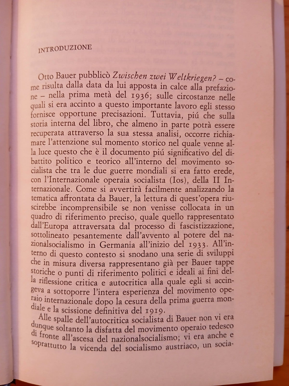 Tra due guerre mondiali - Otto Bauer -  Einaudi 1979