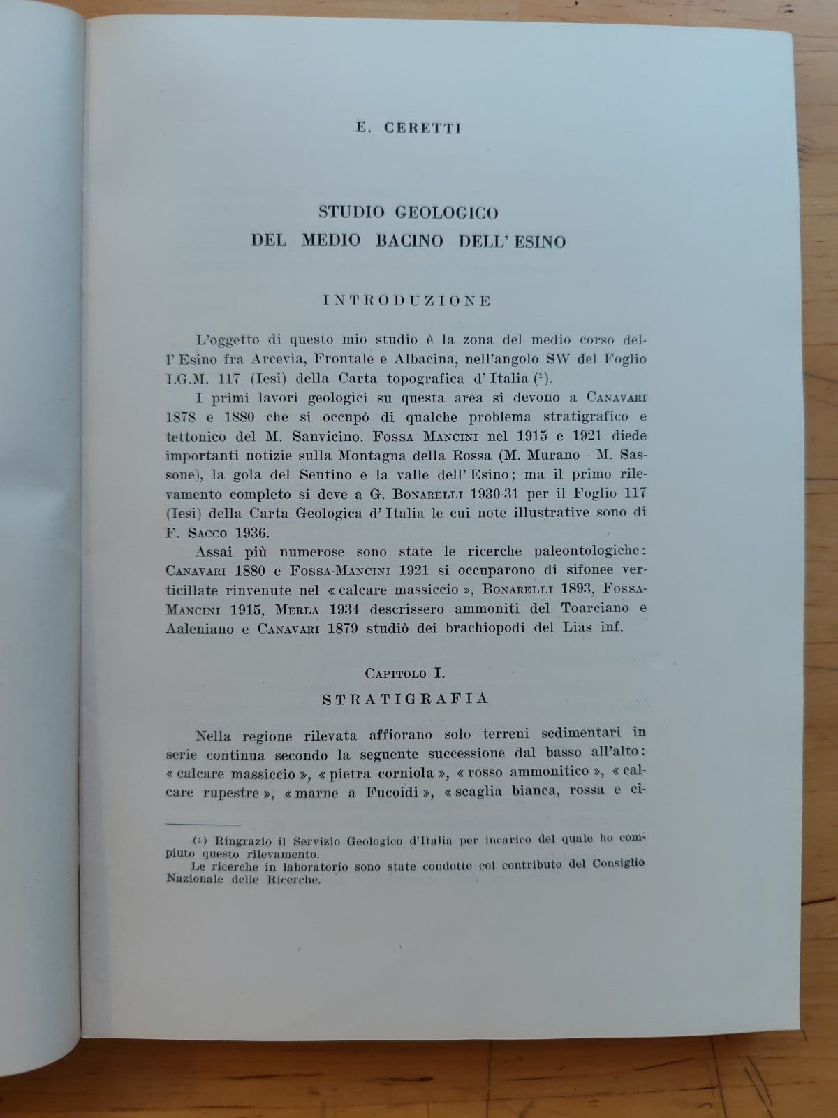 Giornale di geologia, museo geologico Bologna - Raimondo Selli, serie 2ª XXVII