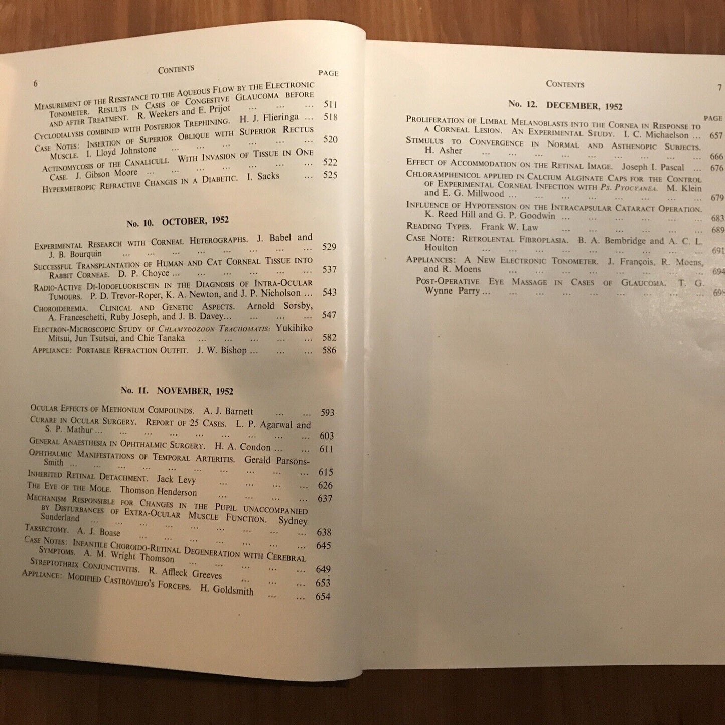 BRITISH JOURNAL OF OPHTHALMOLOGY oftalmologia, vol. XXXVI 1952 - S. Duke-Elder