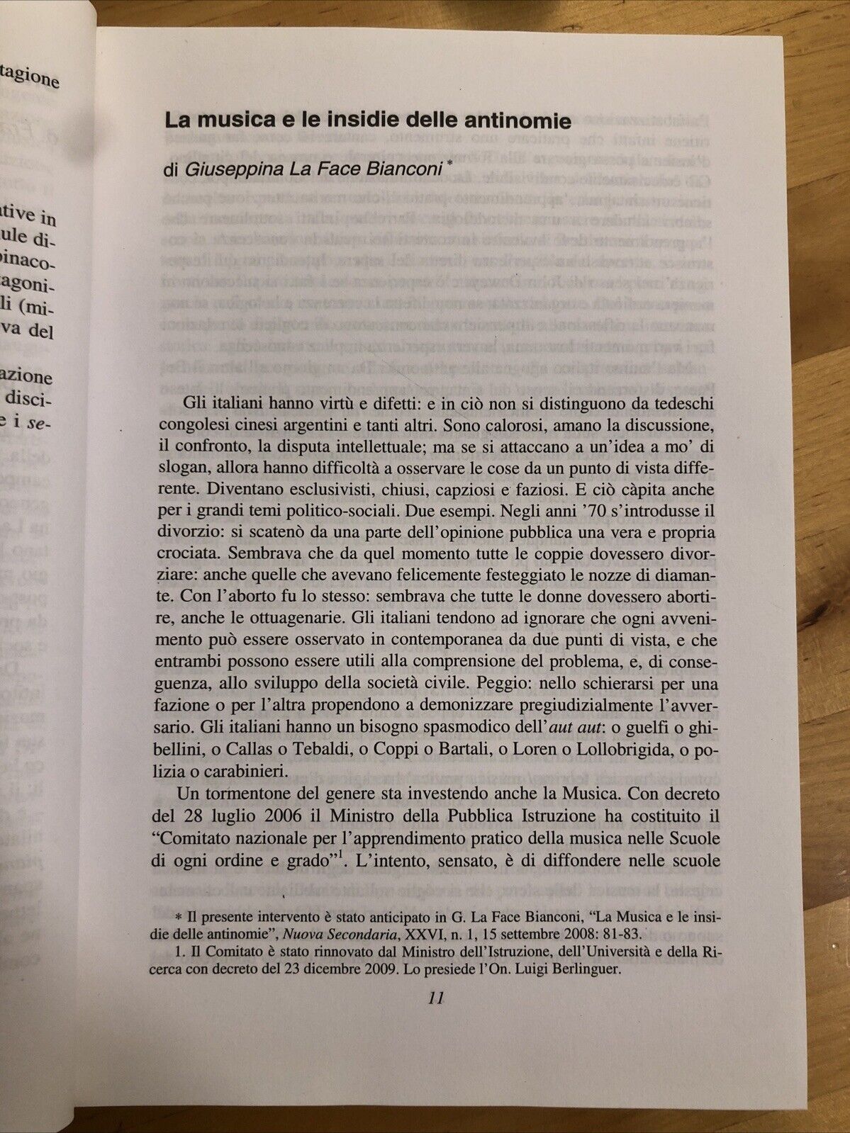 La musica tra conoscere e fare - Giuseppina La Face Bianconi. Franco Angeli 2011