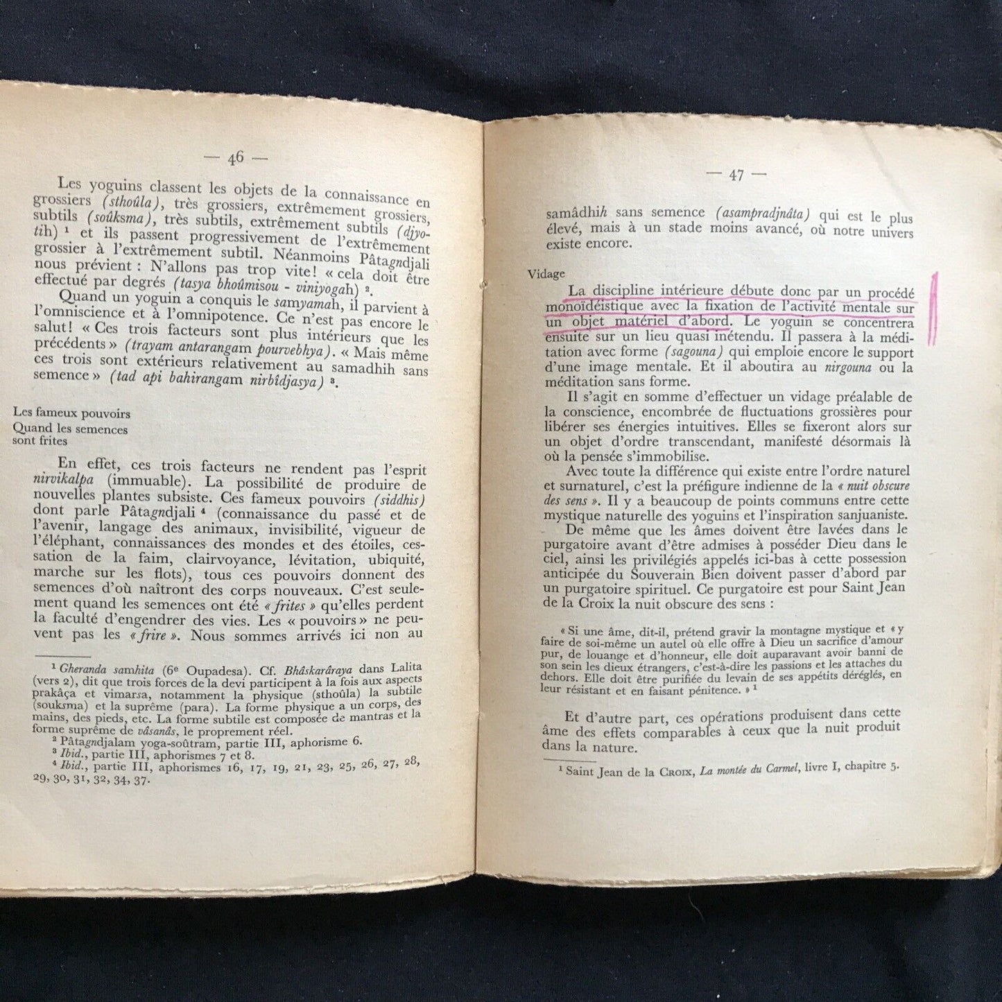 YOGAS ET PSYCHANALYSE, Maryse Choisy, action et pensée, ed. du Mont Blanc 1949