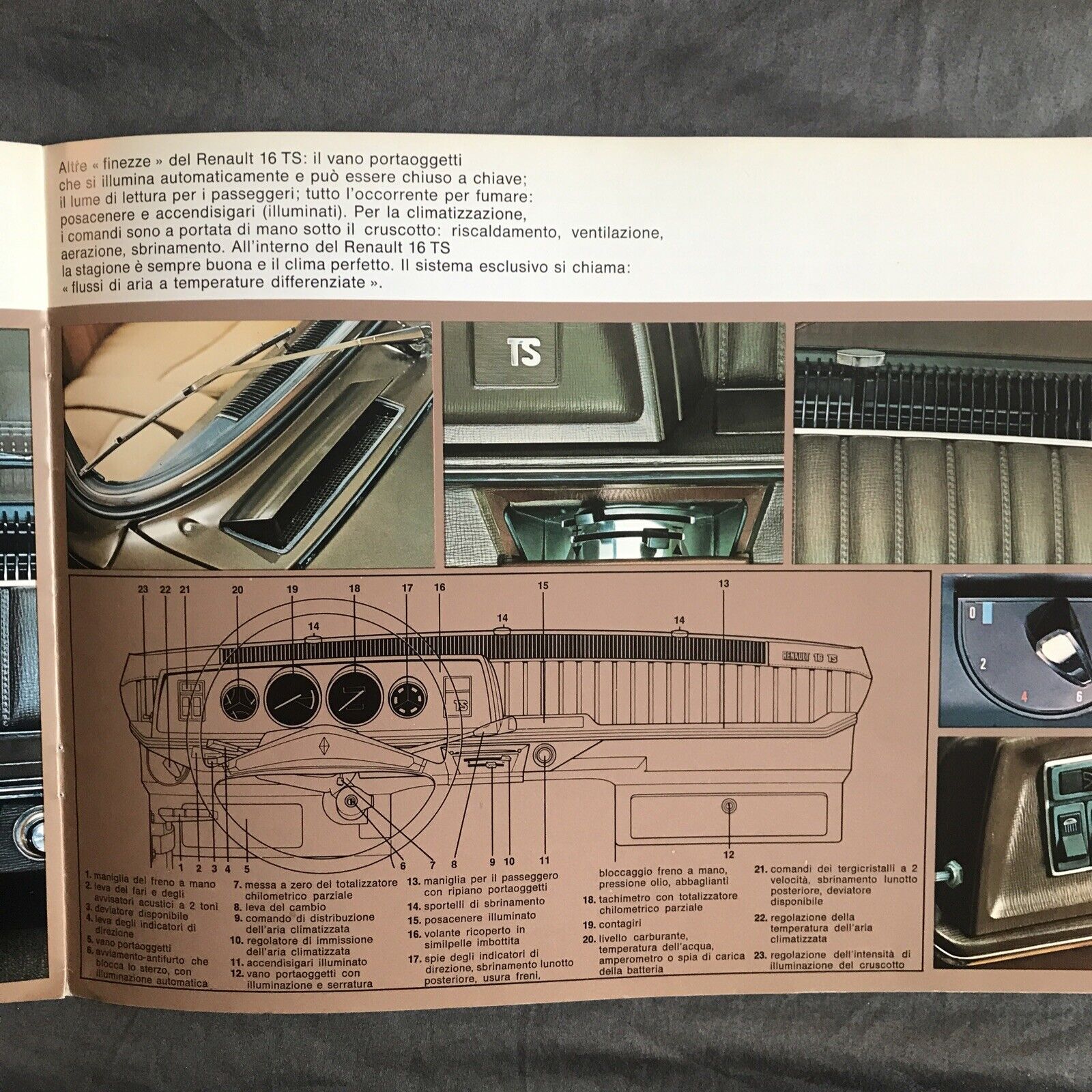 RENAULT 16TS - opuscolo pubblicitario Brochure vintage