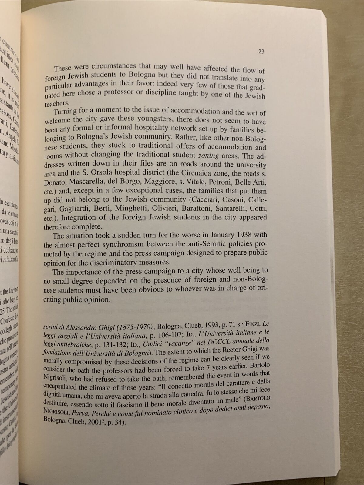 BOLOGNA 1938 Silence and Remembering. The Racial laws and the foreign Jewish  #