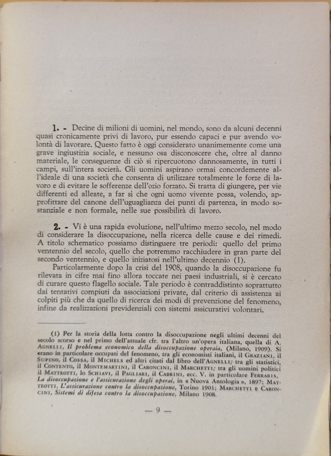 Politiche della Piena occupazione J.M. Clark Kaldor, Tremelloni - Economia 1950