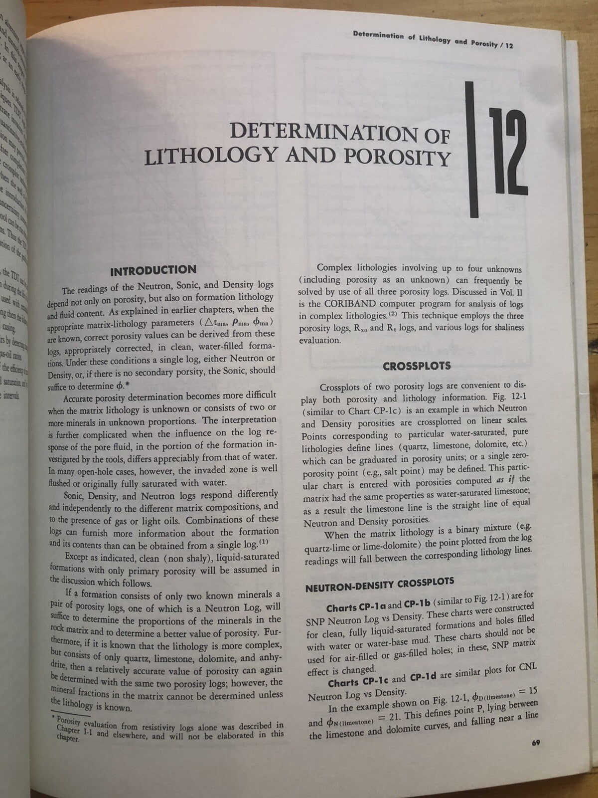 Schlumberger log interpretation - volume 1, principles 1972 edition, New York