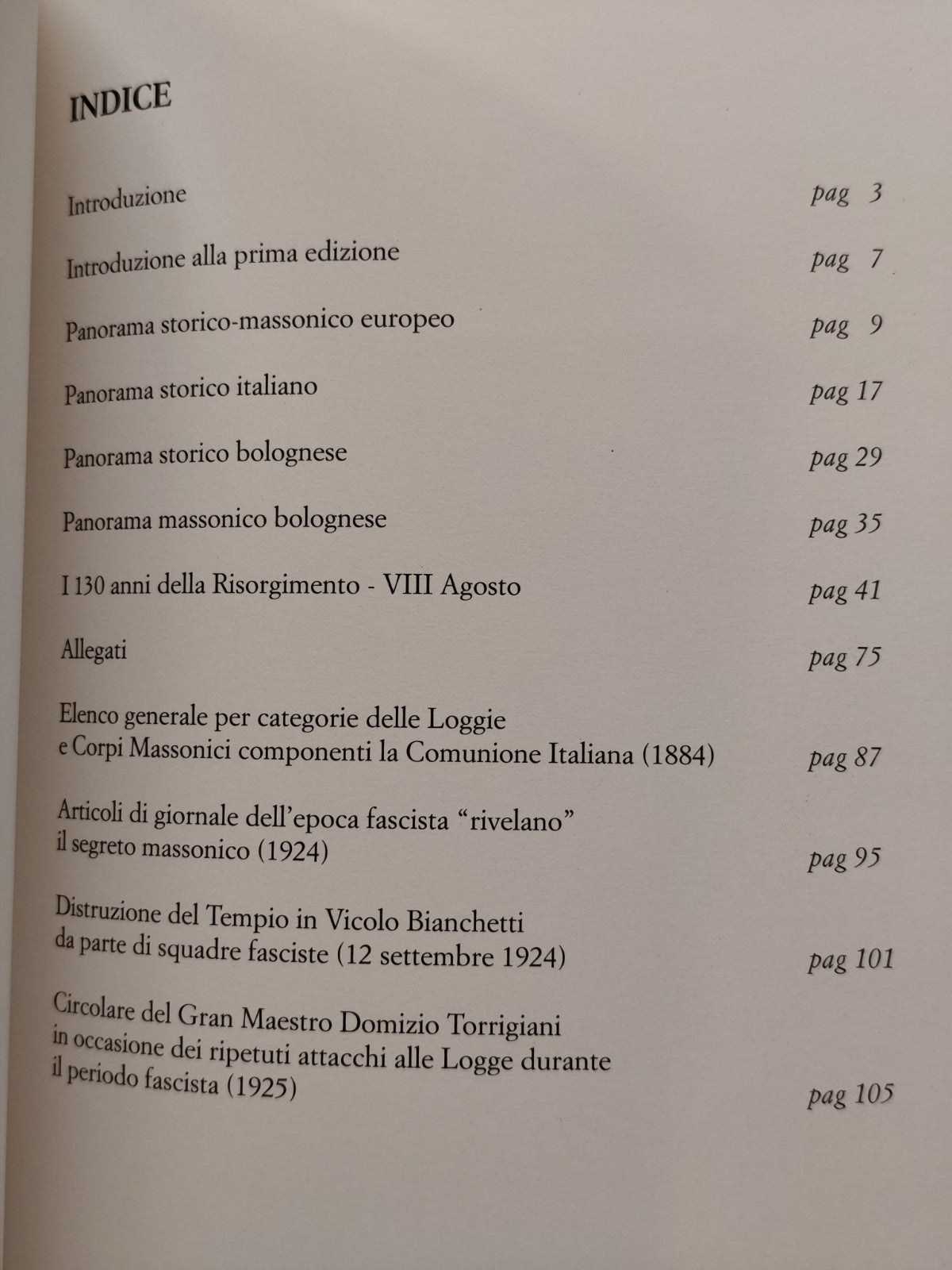 Risorgimento VIII agosto 1886-2016, Il cammino nella storia Massoneria Emilia Ro