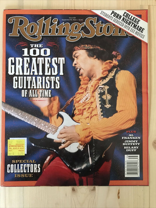 Rolling Stone Magazine, Issue 931, September 2003 Jimi Hendrix Cover #