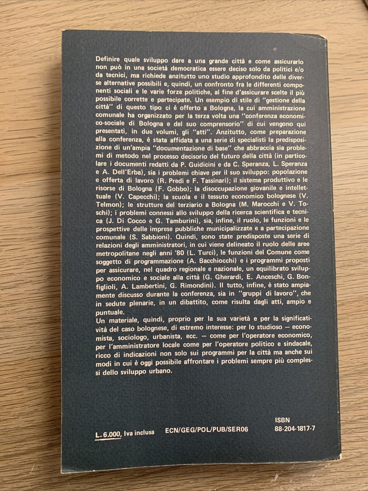COMUNE DI BOLOGNA terza conferenza economico sociale di bologna e comprensorio