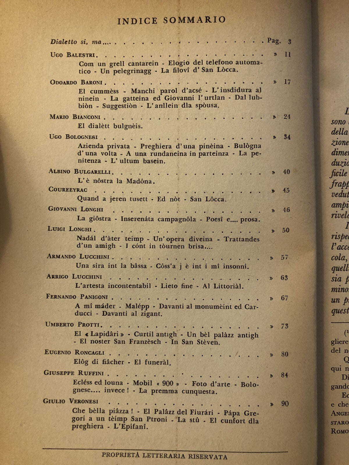 Poeti Petroniani del novecento,dialetto bolognese,Luigi Longhi, compositori 1943