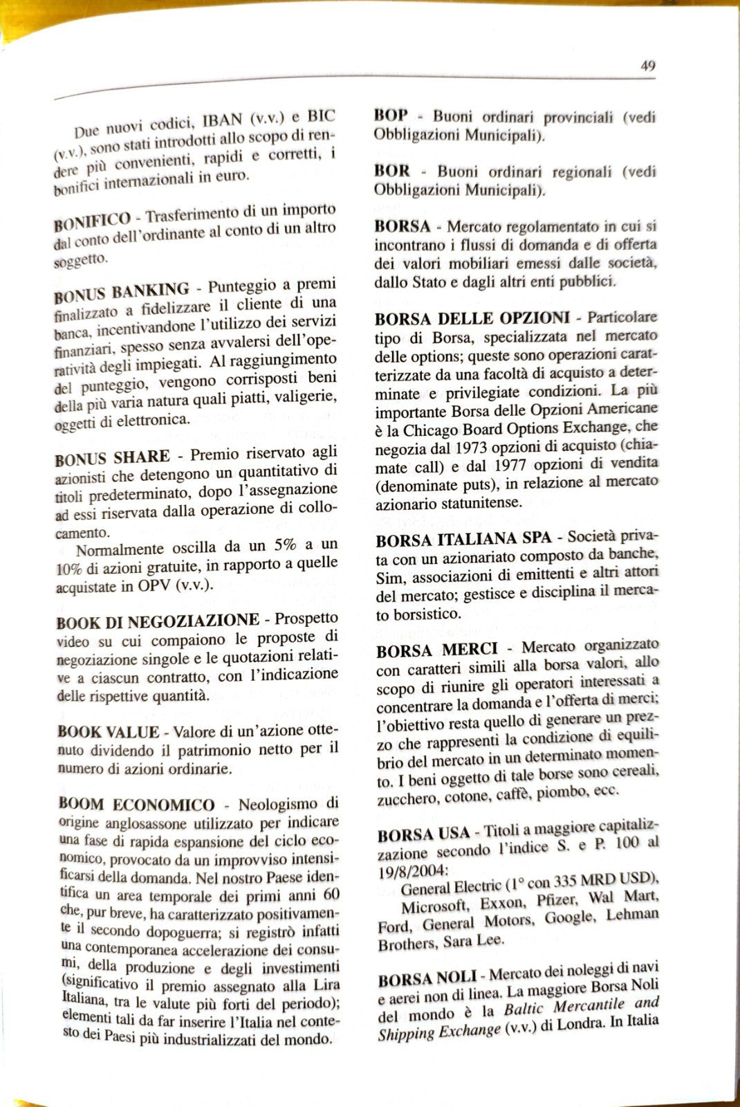 Le parole dell'economia e della Finanza D. Gubellini, Di Carlo, Patron ed. 2005