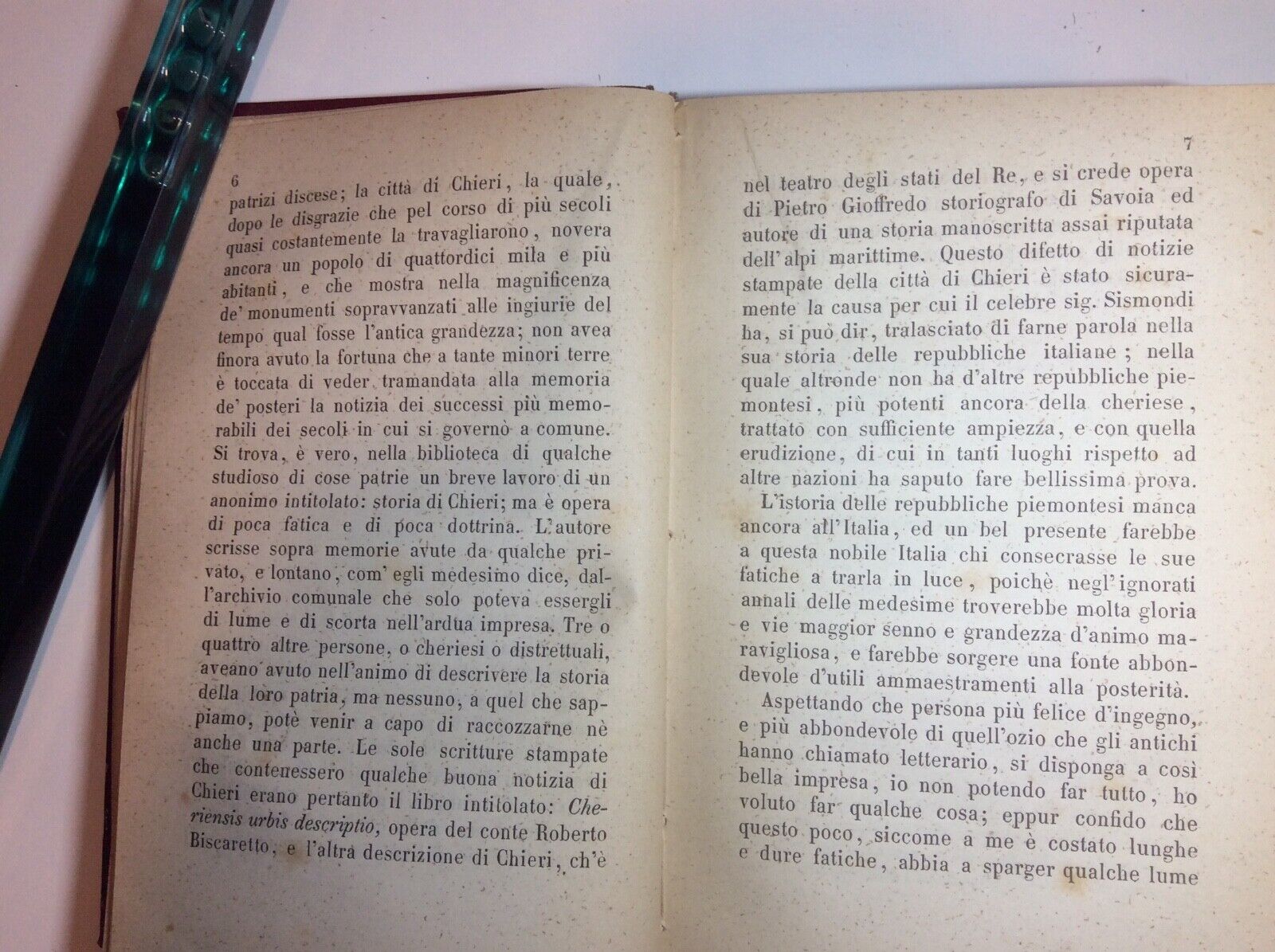 STORIE MINORI DI LUIGI CIBRARIO  CHIERI REAL BADIA D'ALTACOMBA 1855 