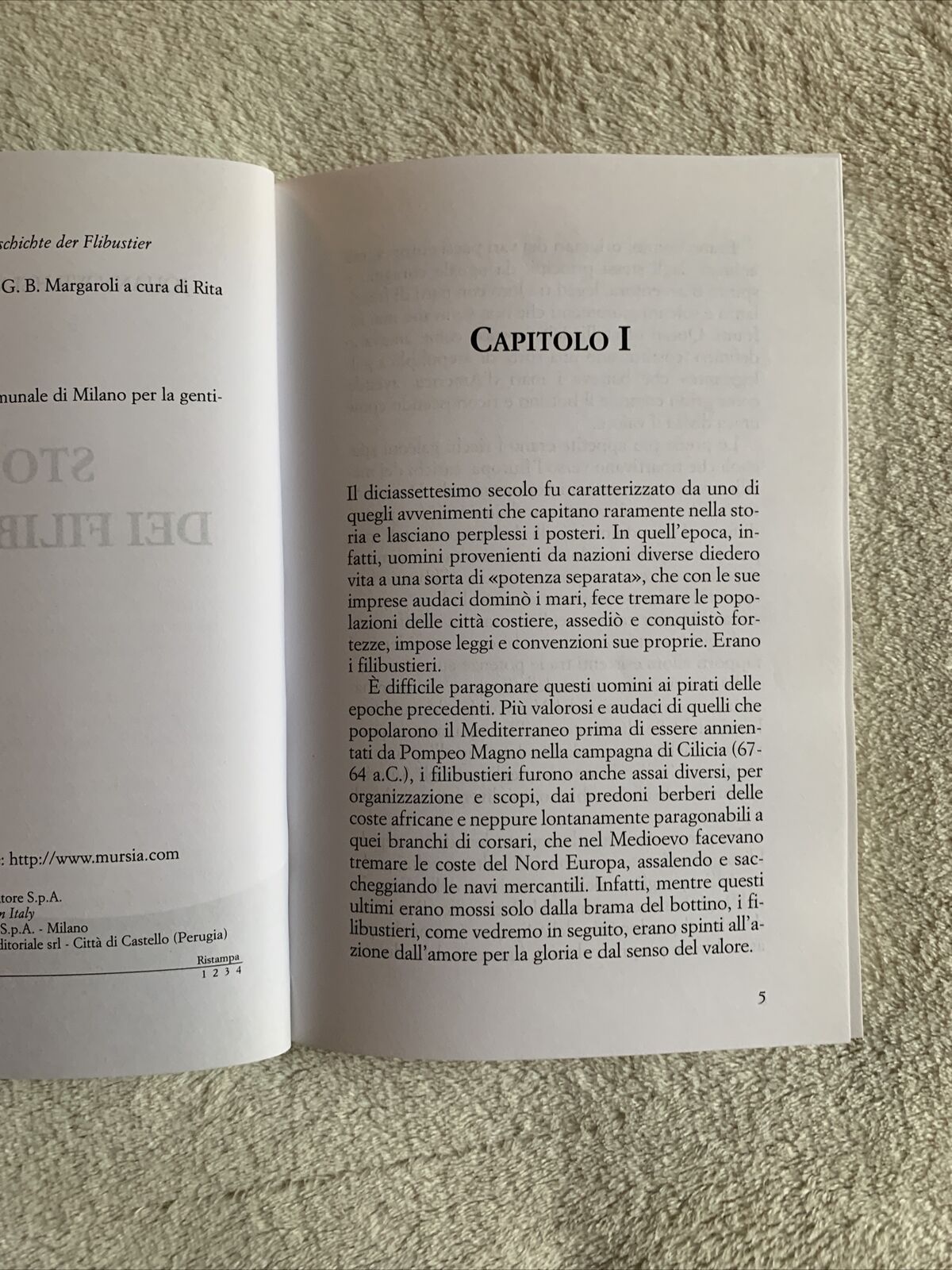 Storia dei Filibustieri, Johann W. D'Archenholz - Mursia 2007