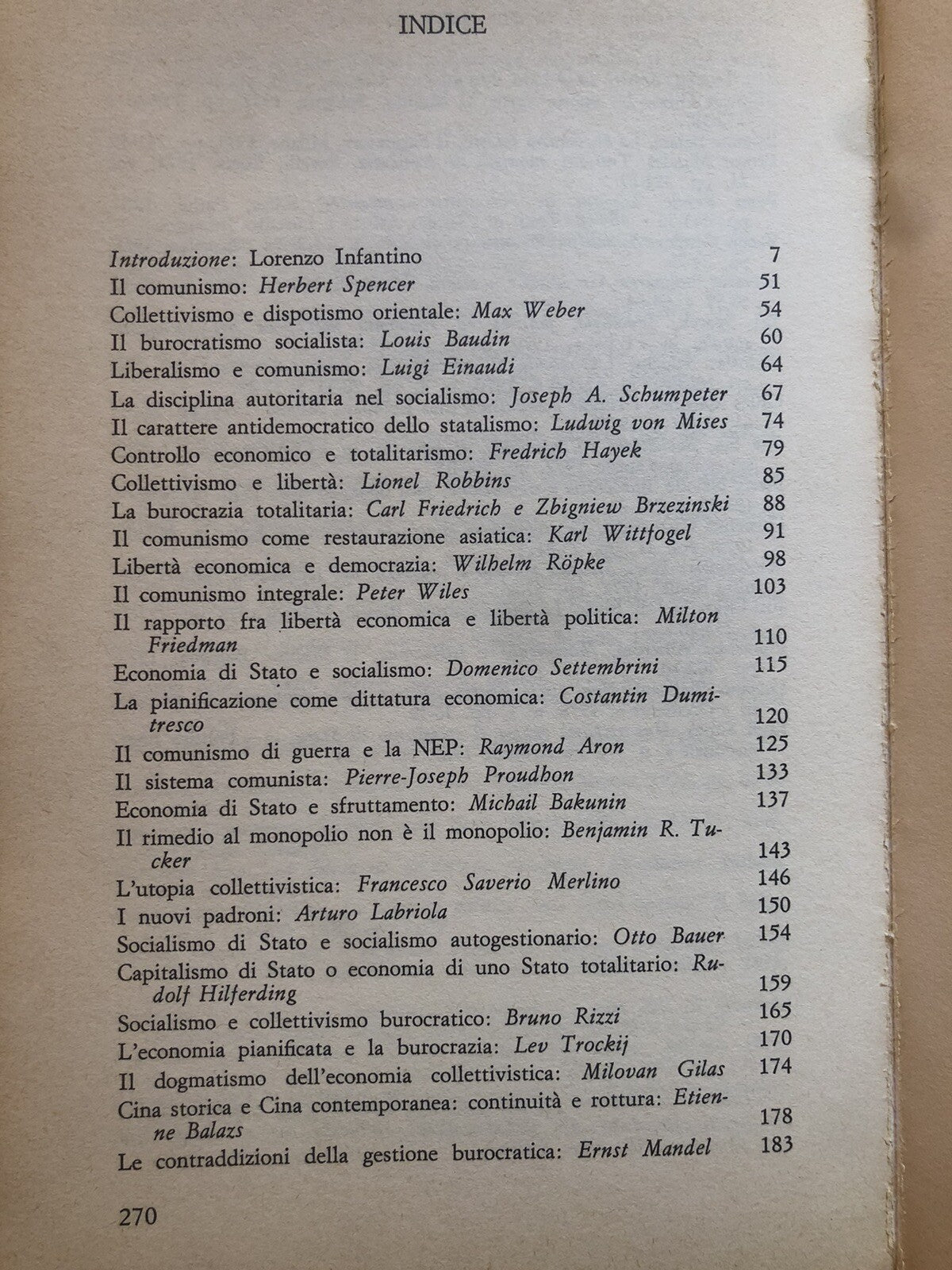 Il mito del collettivismo, Lorenzo Infantino. Sugarco 1983