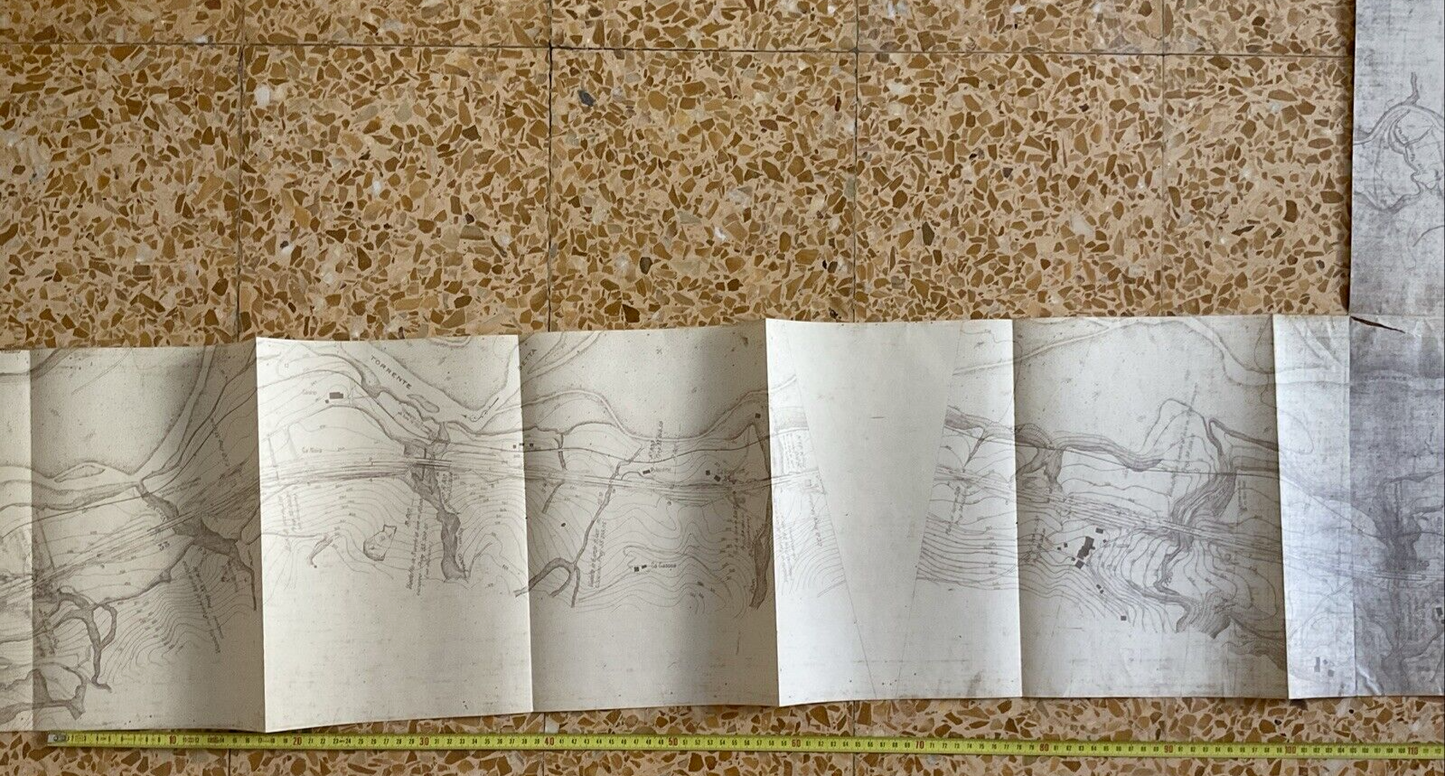 FERROVIE linea Bologna Firenze, Pianoro Castiglione dei Pepoli, planimetria 1930