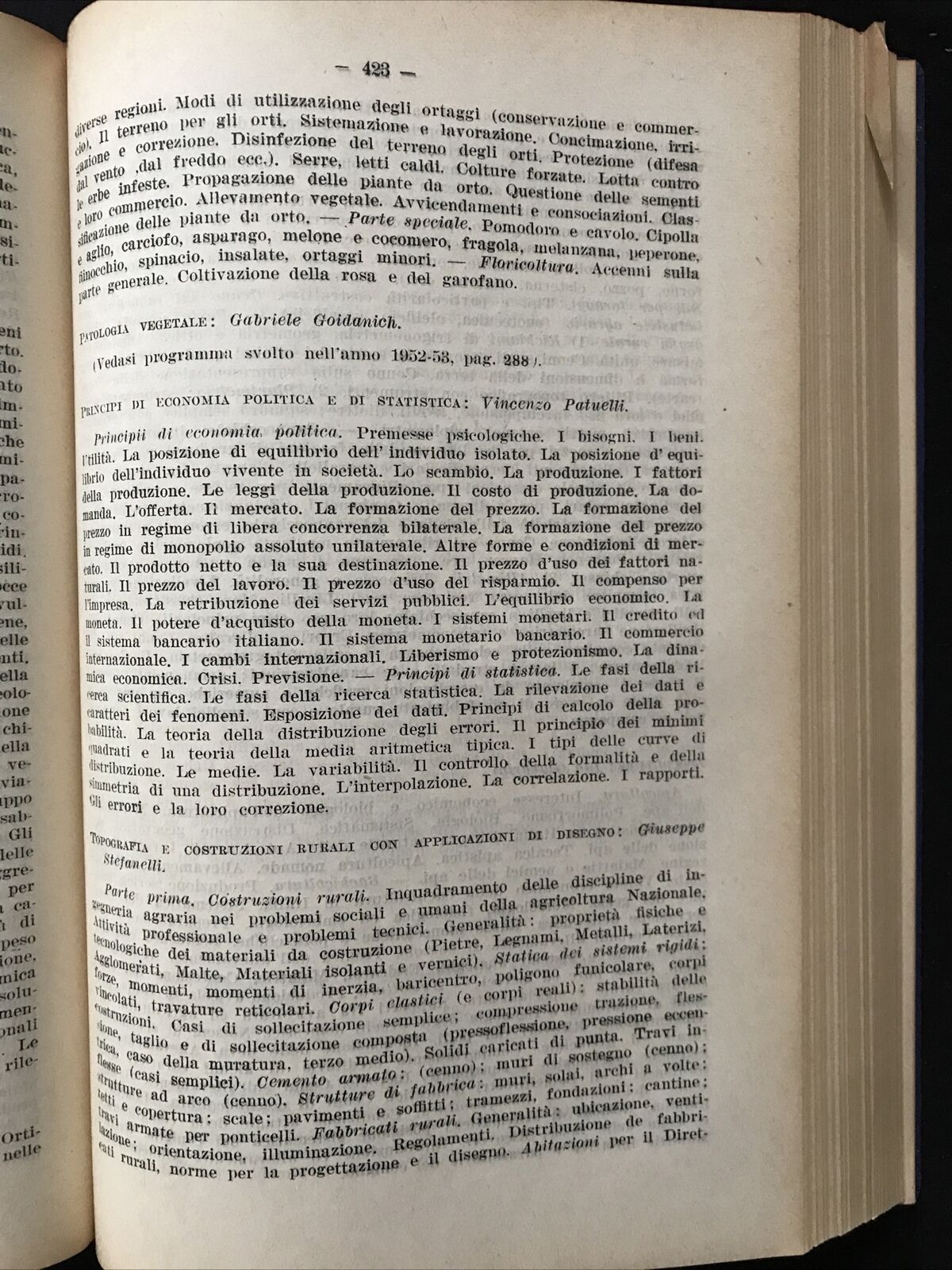 UNIVERSITÀ DI BOLOGNA - Annuario 1952-53 1953-54