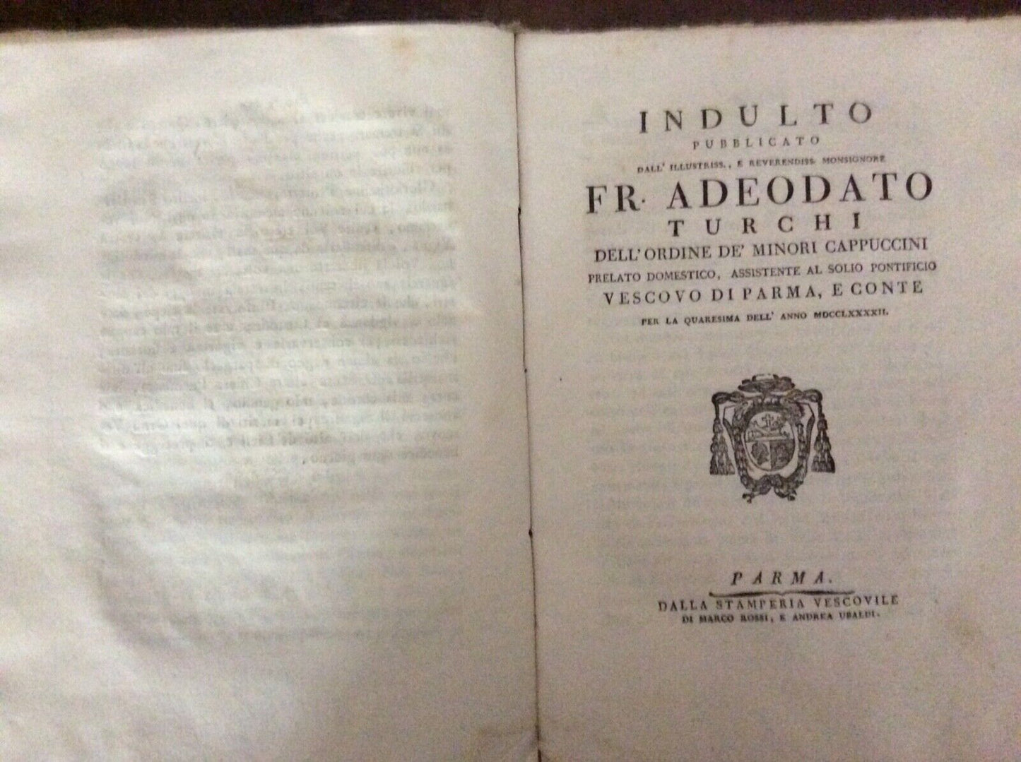ADEODATO TURCHI - OMELIE E LETTERE PASTORALI Parma stamperia vescovile 1788-1794