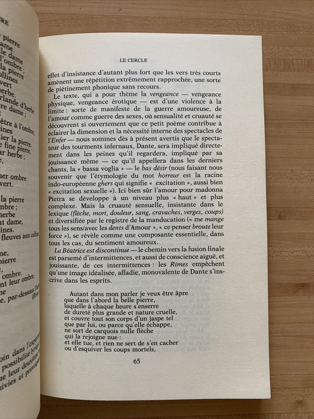 DANTE ECRIVAIN - JACQUELINE RISSET. OU L'INTELLETTO D'AMORE 1982 #