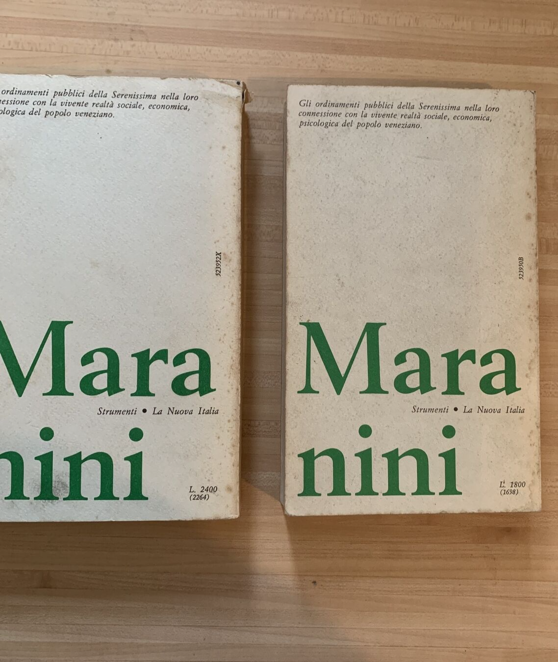 La costituzione di Venezia. Maranini. La nuova Italia 1974