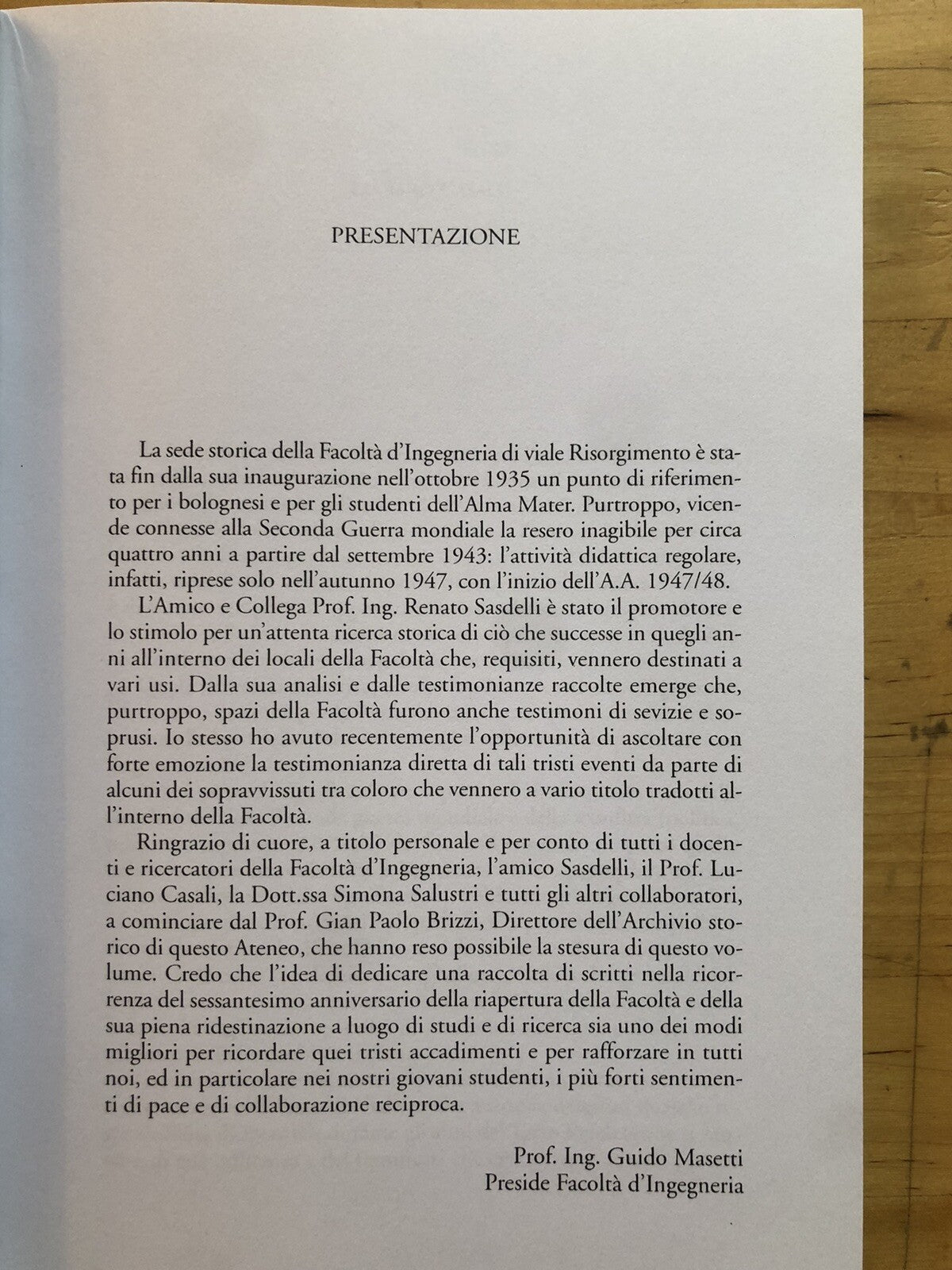 Ingegneria in guerra, la facoltà di ingegneria di Bologna, Renato Sasdelli CLUEB
