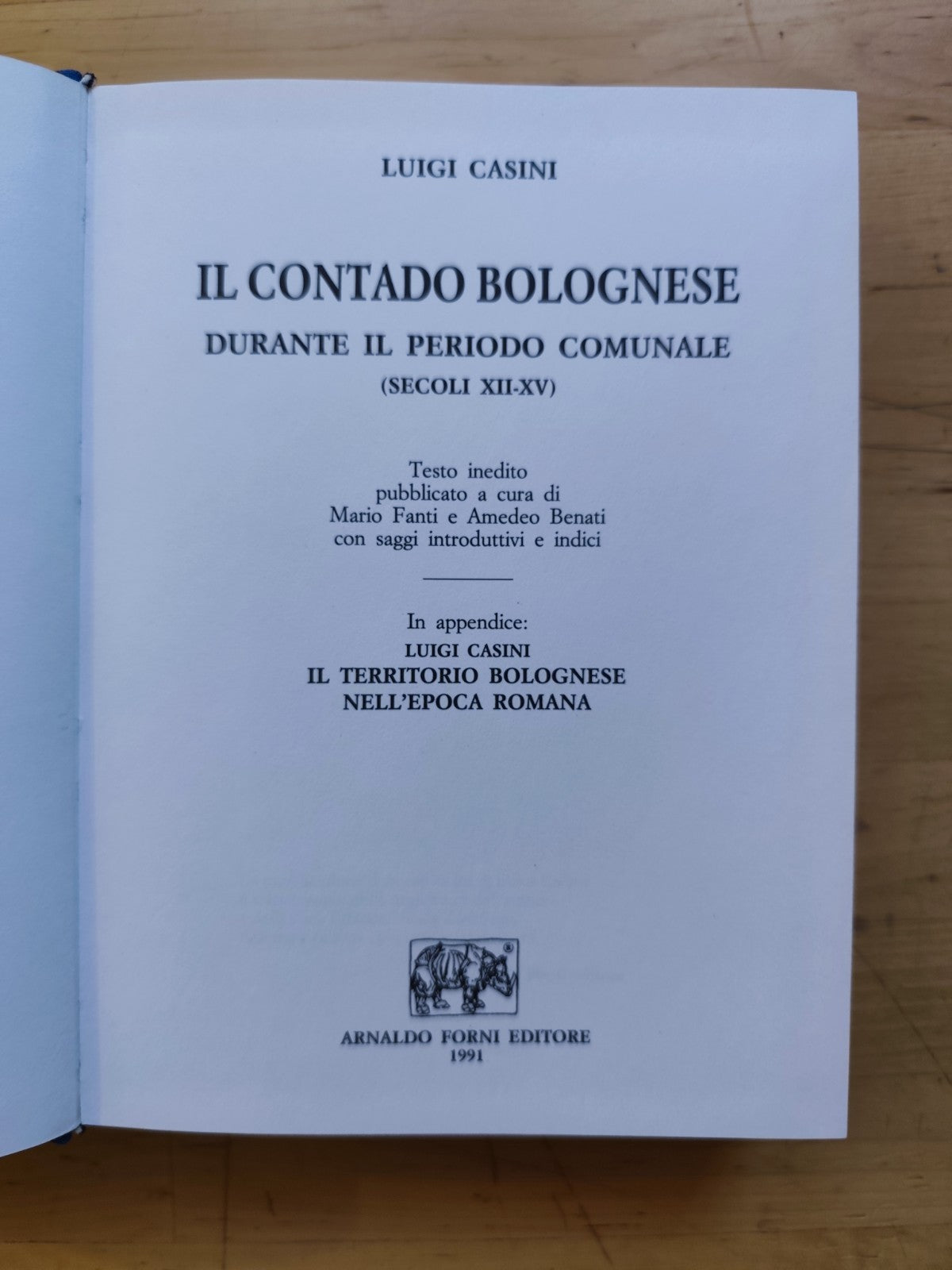 Il contado Bolognese, Luigi Casini -durante il periodo comunale secoli XII-XV