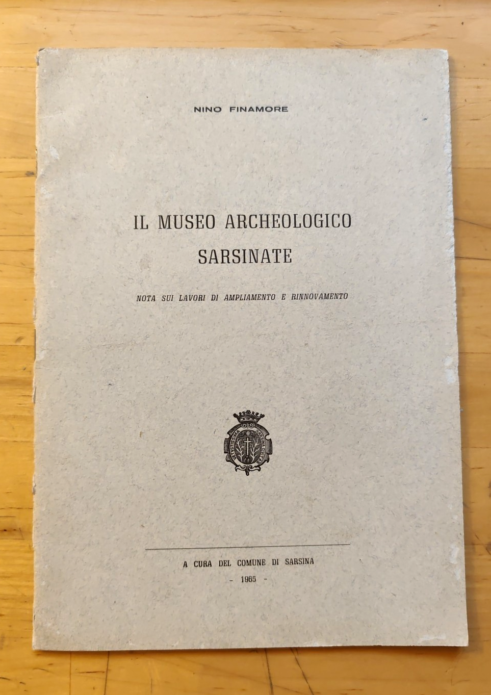 Il museo archeologico Sarsinate - Nino Finamore, comune di Sarsina 1965