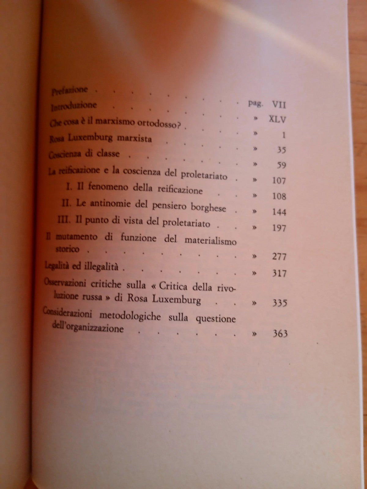 Storia e coscienza di classe - Gyorgy Lukàcs - Sugarco edizioni 1978