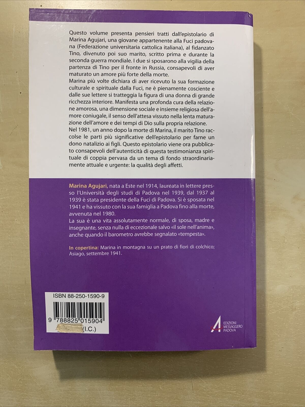 Marina Agujari HO IL SOLE NELL'ANIMA Dalle Lettere di un'innamorata #
