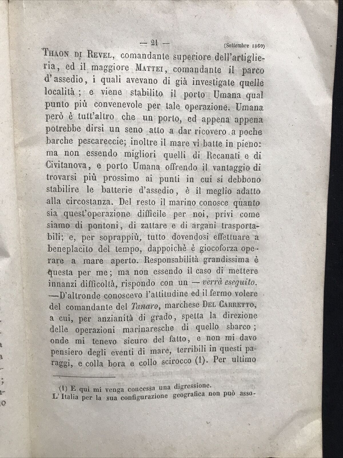 Diario Politico-Militare dell' Amm. C. Di Persano CAMPAGNA NAVALE 1860-1861