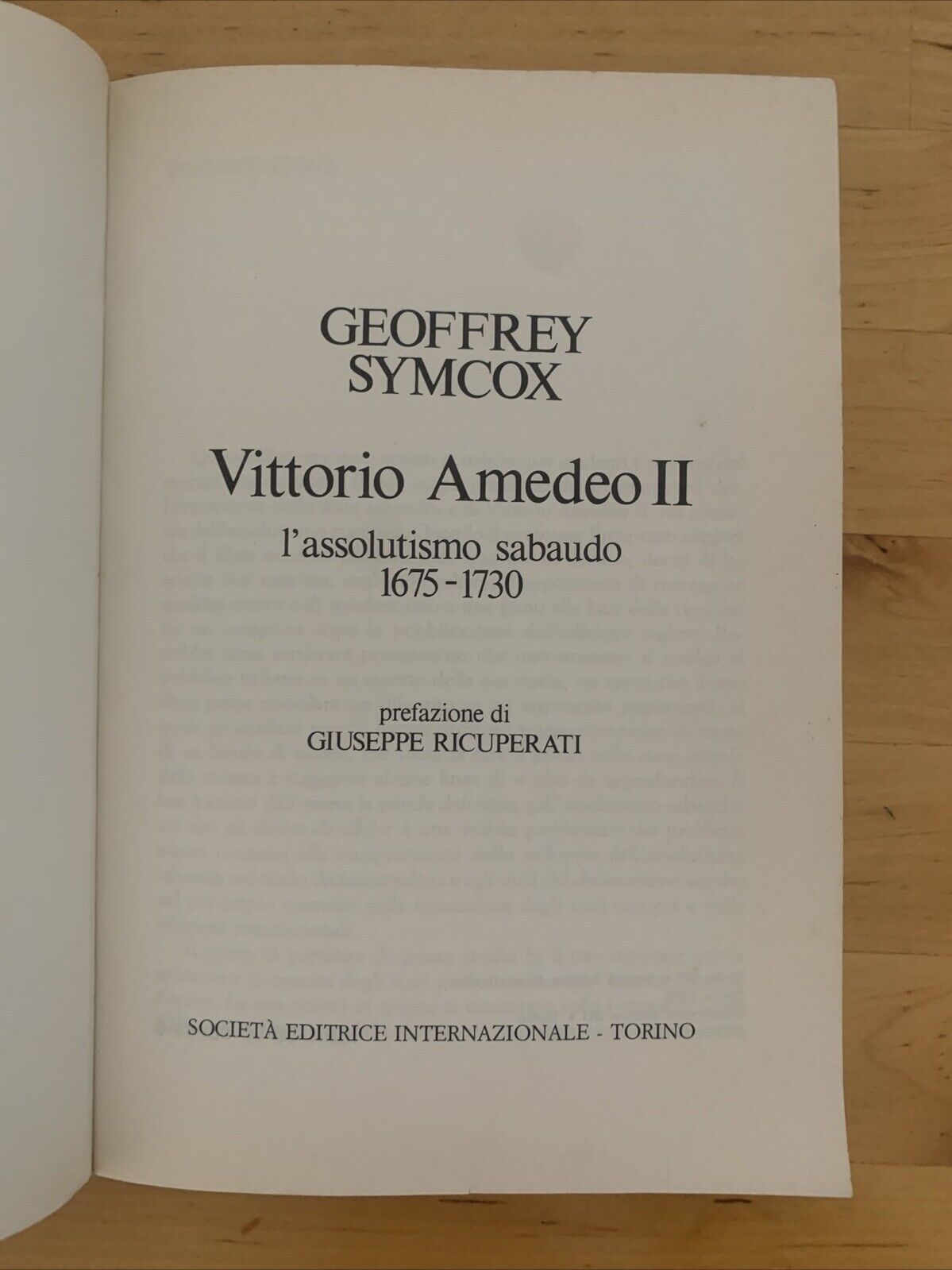Vittorio Amedeo II L'assolutismo Sabaudo, Geoffrey Symcox, l'assolutismo Sabaudo