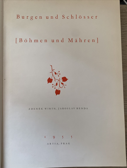 Burgen und Schlösser. Böhmen und Mähren. Artia 1955 #