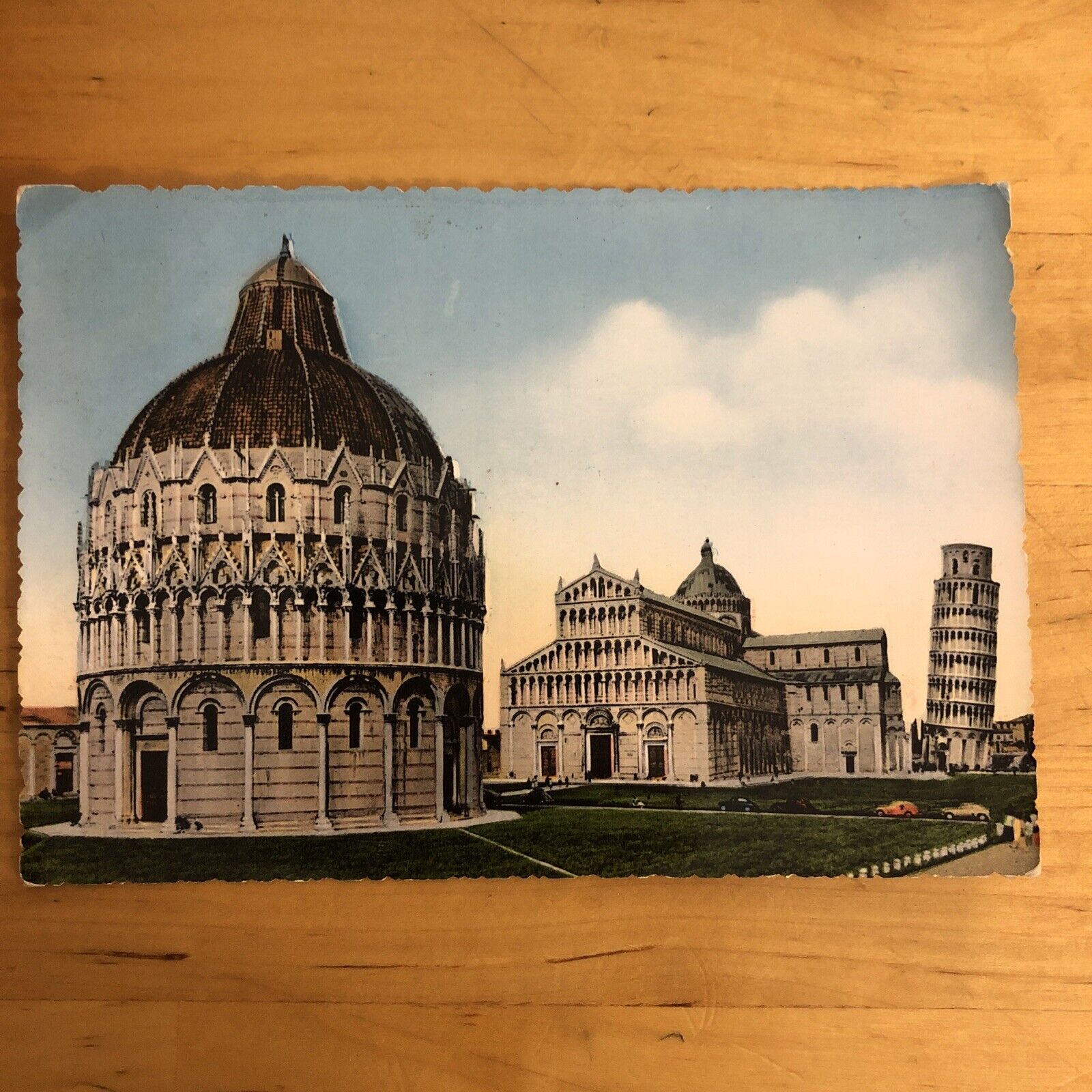Cartolina TORRE DI PISA E PIAZZA DEL DUOMO - VIAGGIATA