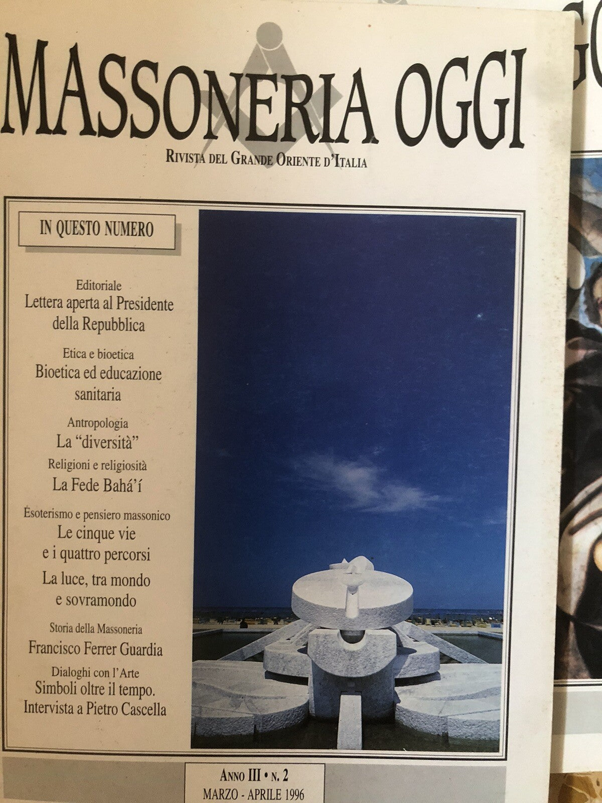Massoneria oggi rivista del grande oriente d'Italia, 23 numeri 1993 - 1997