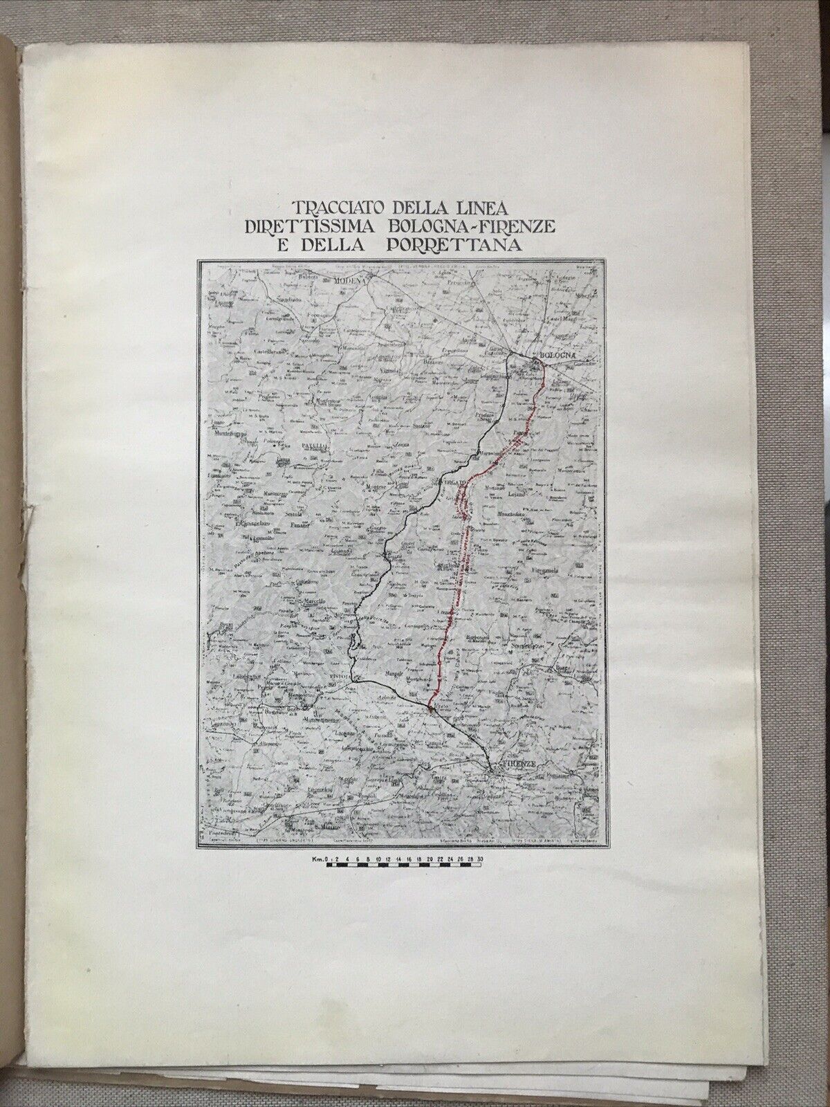 LA FERROVIA DIRETTISSIMA BOLOGNA - FIRENZE. Ing. Giuseppe Pini 1931