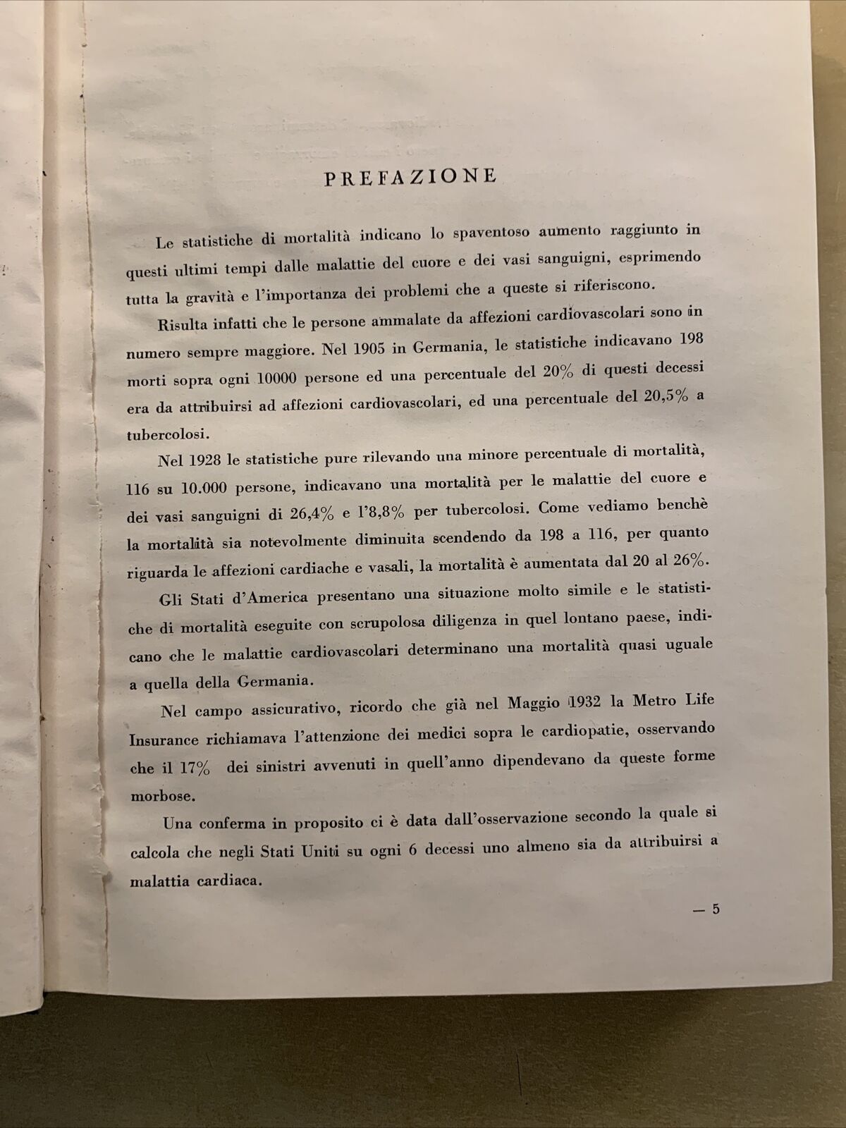 UN PROBLEMA SOCIALE - Stefano Mancini, Prevenzione cura malattie del cuore 1938