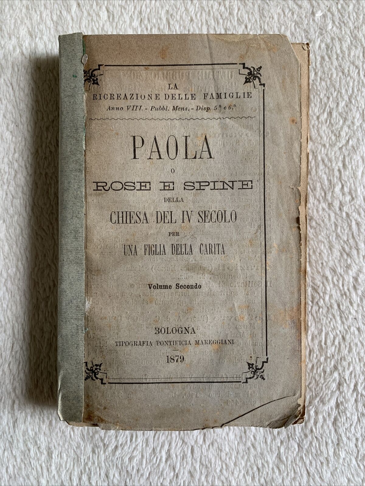 Paola rose e spine della chiesa del IV secolo per una figlia della carità  1879