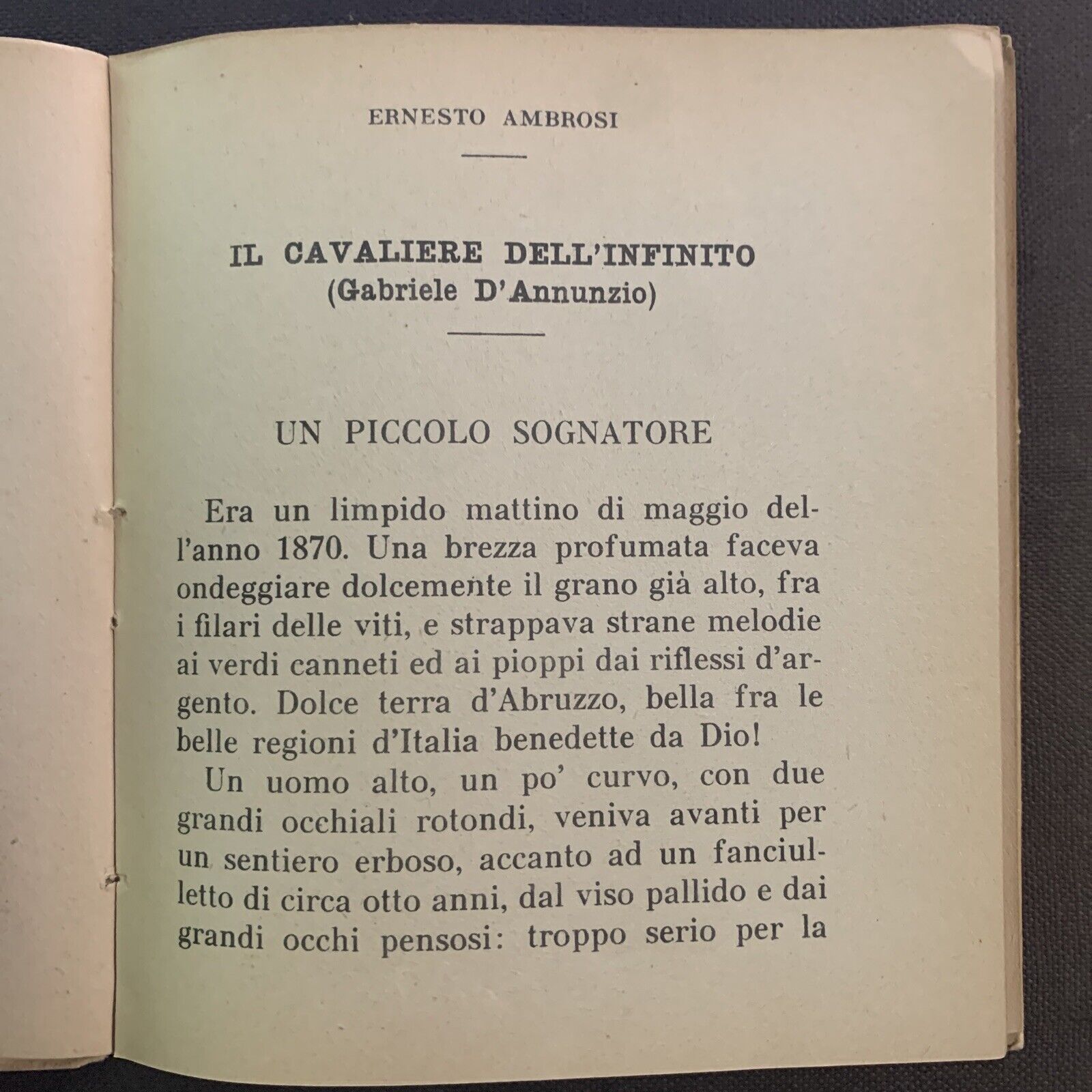 IL CAVALIERE DELL'INFINITO - E. AMBROSI, Gabriele D'Annunzio. Carroccio 1937 #
