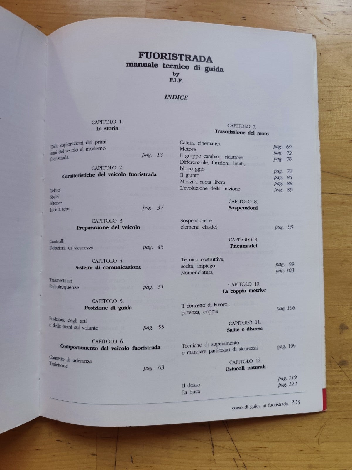 Fuoristrada manuale tecnico di guida, Federazione Italiana fuoristrada 1991