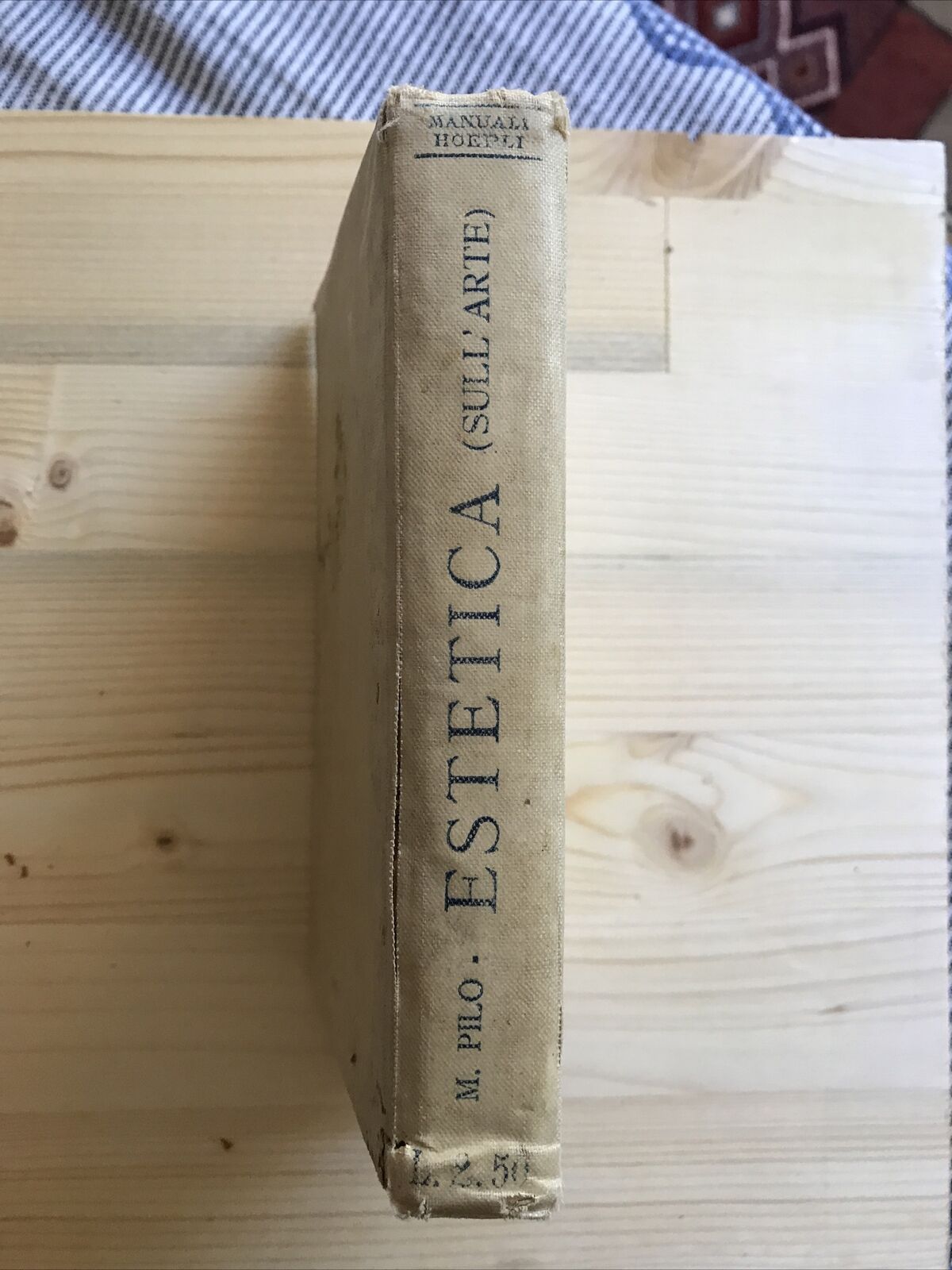 L'ESTETICA lezioni sull'arte, Mario Pilo, Manuali Hoepli 1907.