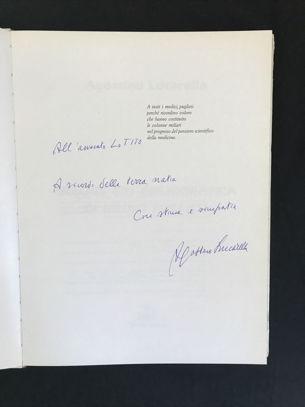 Silloge Bio bibliografica dei medici pugliesi Agostino Lucarella Laterza, 1991