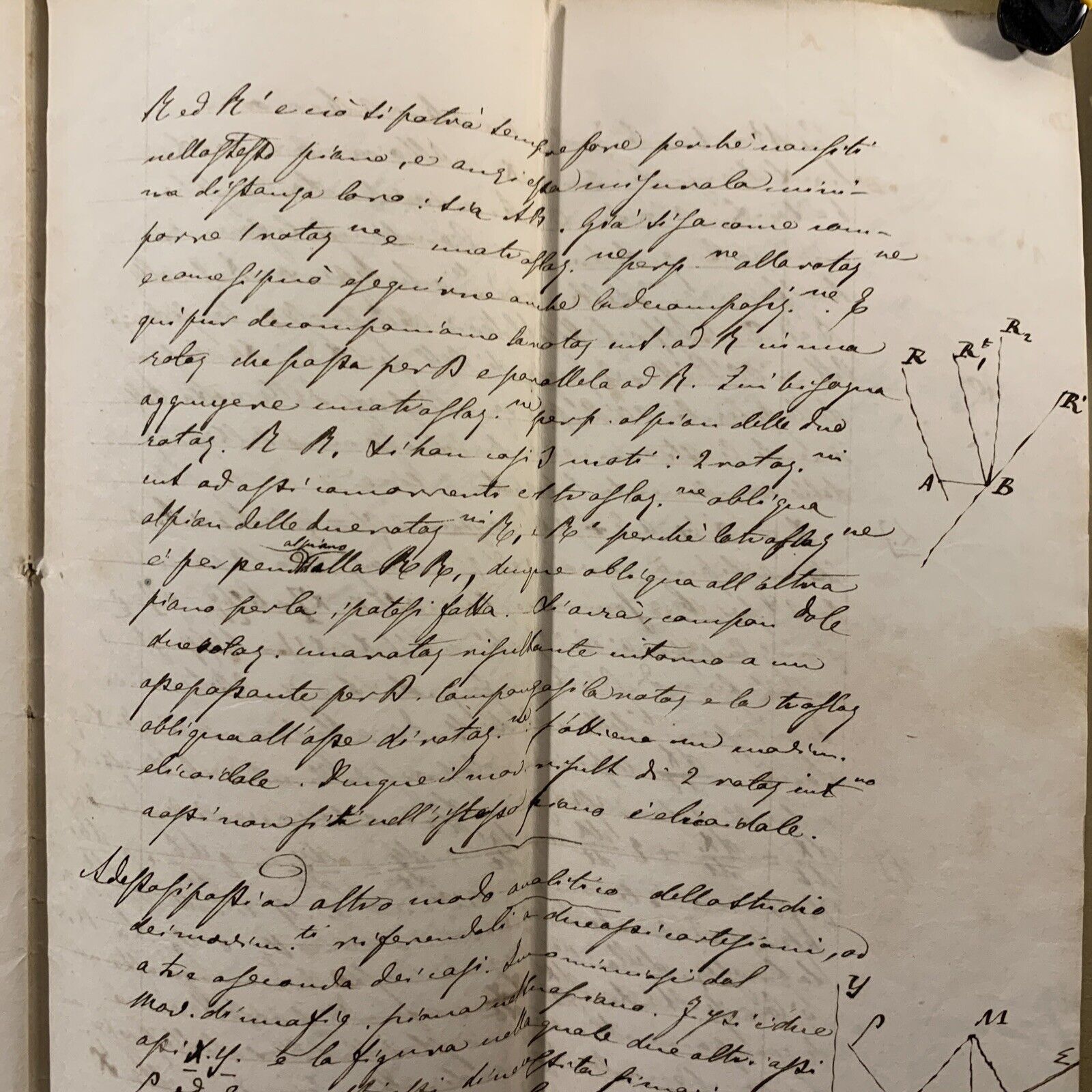 Antico Manoscritto Università di Pavia 1876, Meccanica Razionale, Carlo Formenti