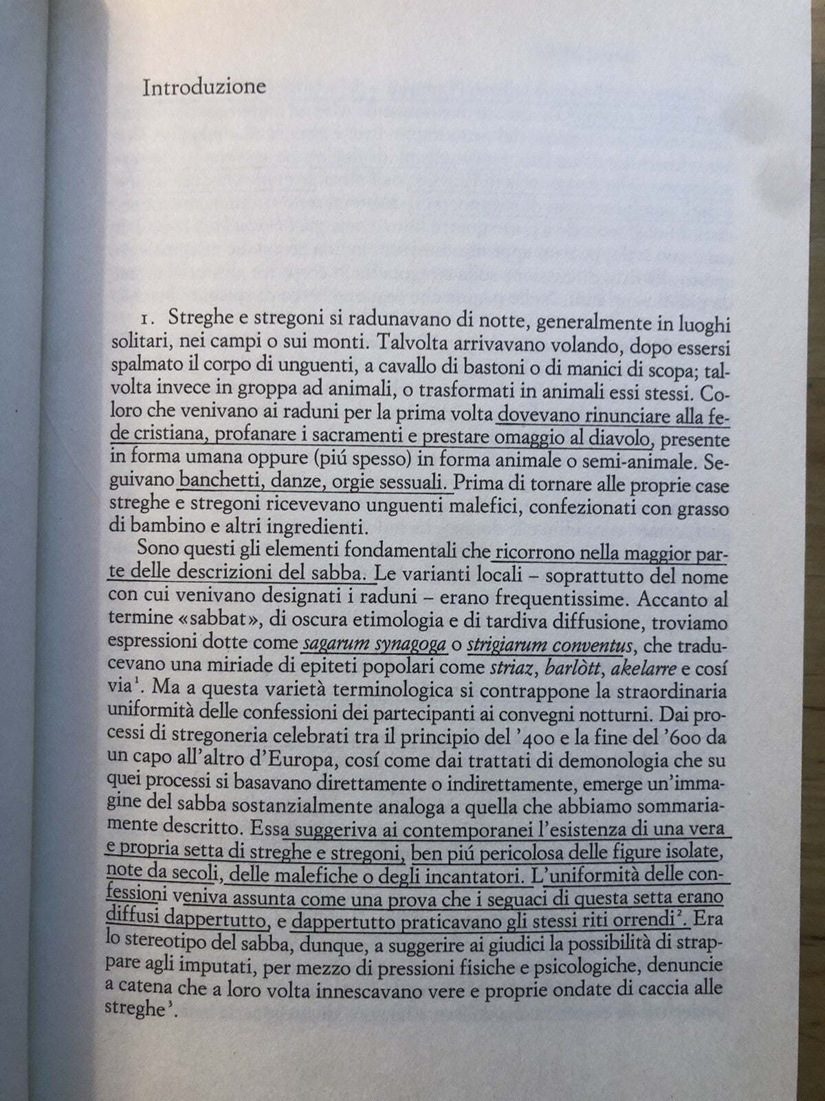 Storia notturna, una decifrazione del Sabba, Carlo Ginzburg. Einaudi 1998