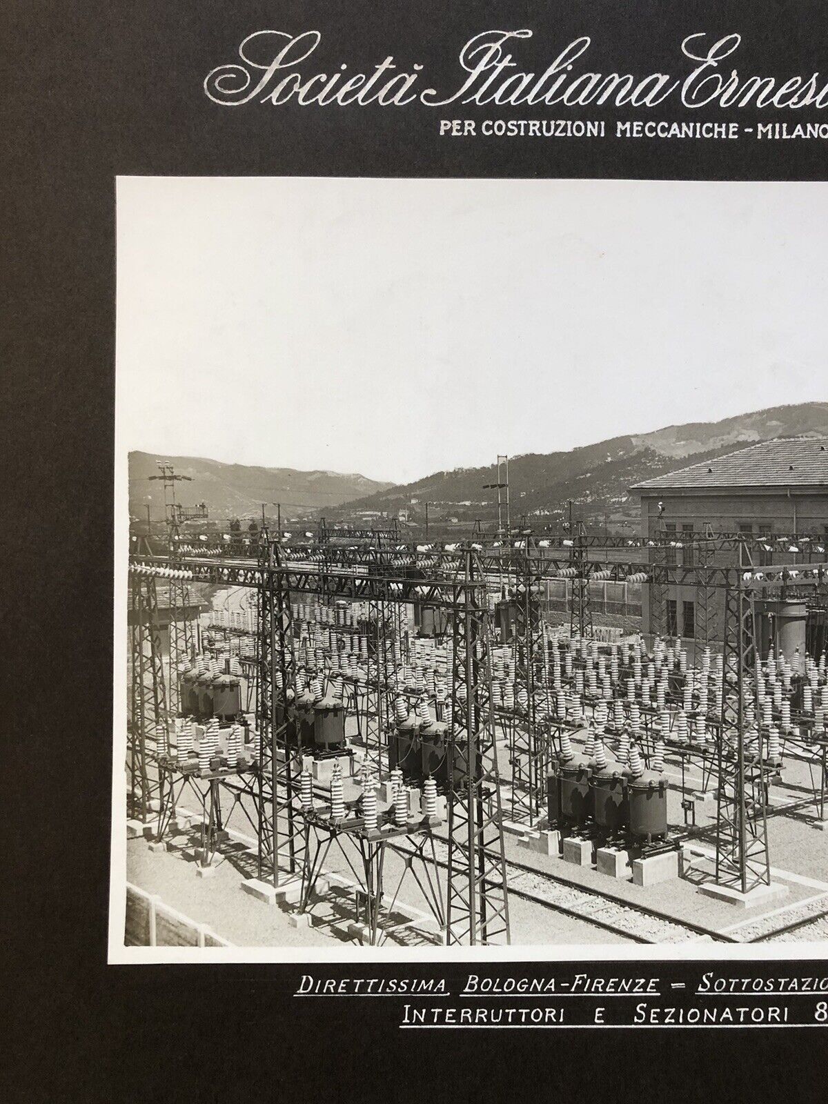 FERROVIE direttissima Bologna Firenze, sottostazione di Grizzana, Ernesto Breda