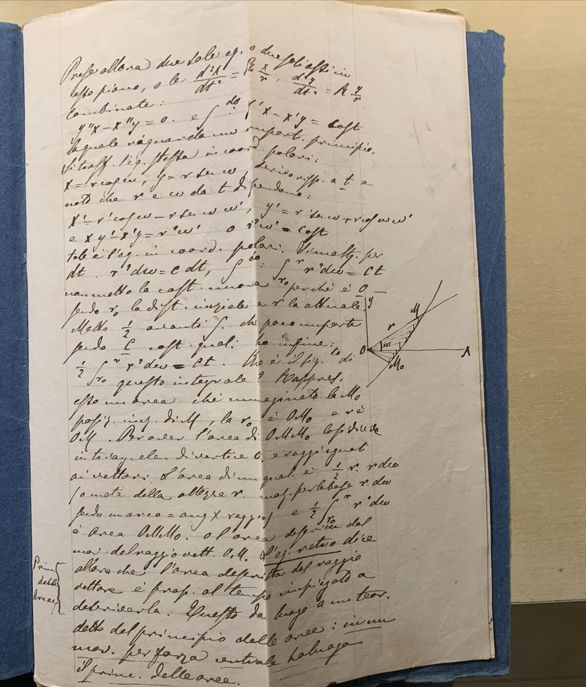 Antico Manoscritto Università di Pavia 1876, Meccanica Razionale, Carlo Formenti
